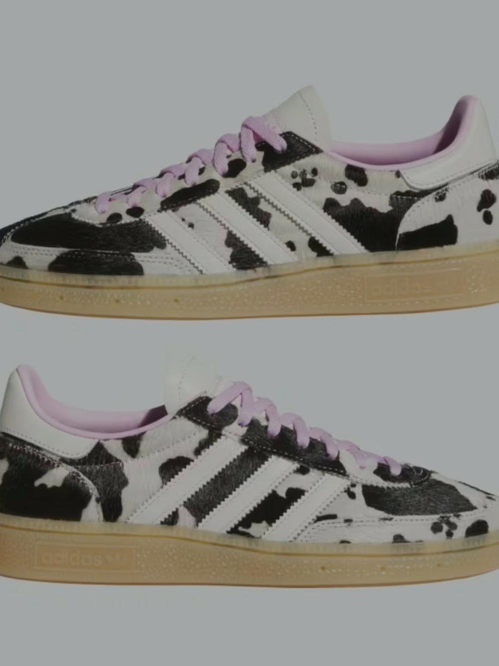 Adidas Handball Spezial Cow Print Low-Top Sneakers Size 6.5
